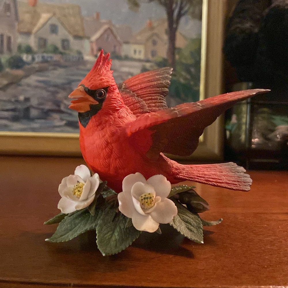 Vintage Lenox fine porcelain Cardinal Red with black